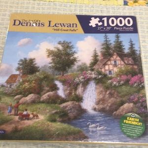 Dennis Lewan Hill Crest Falls NEW 1000 Piece Puzzle Factory sealed Hard to find